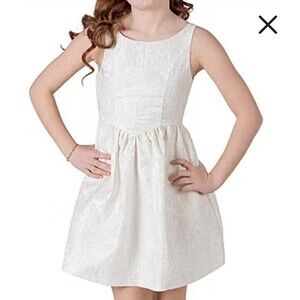 Rare Editions Girls Holiday Dress  Size 14 Communion Wedding White Cream Floral‎
